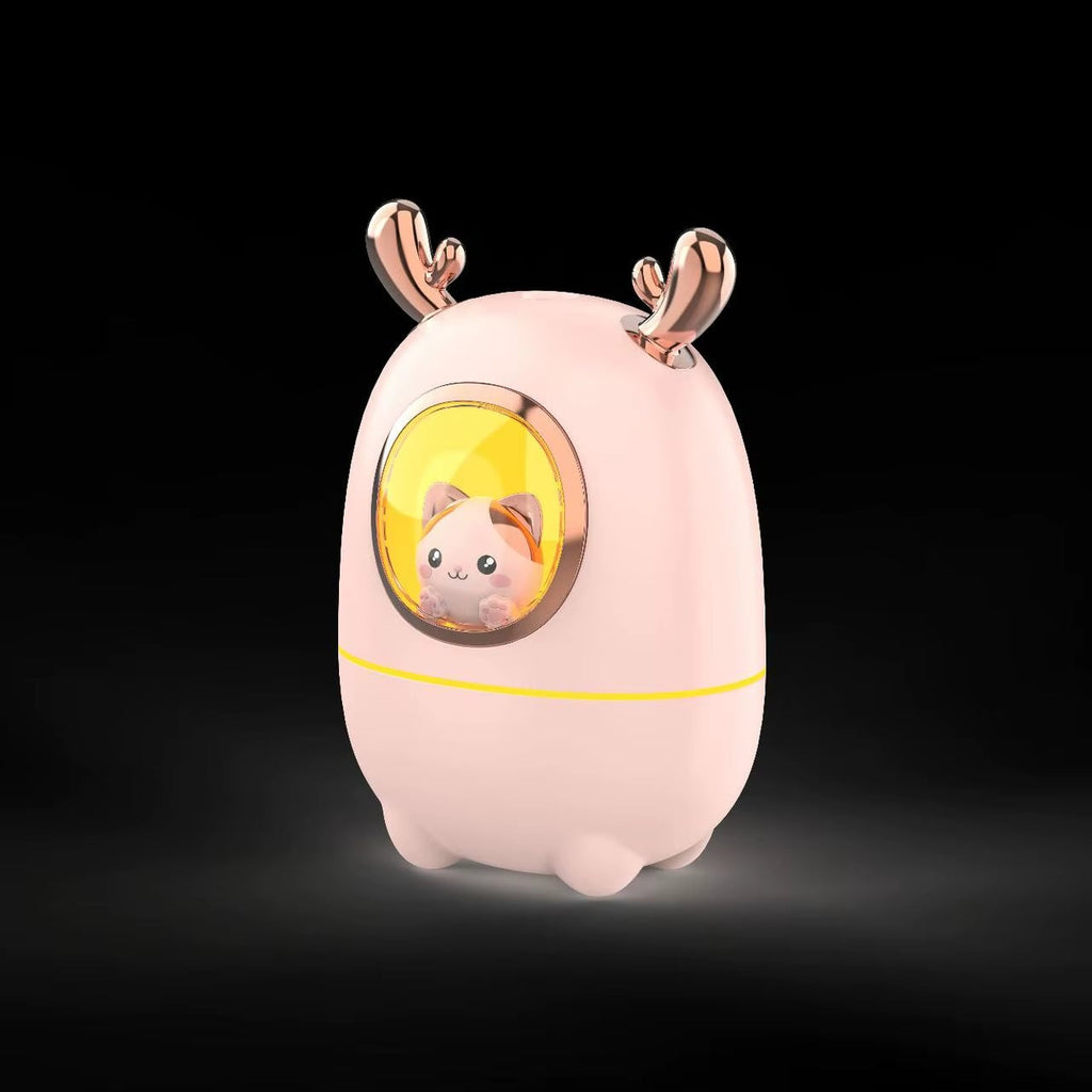 Cartoon Kitty Air Humidifier Diffuser Aroma Essential Oil Perfume with Night Light Room Plant Bedroom Cute Silent USB Power