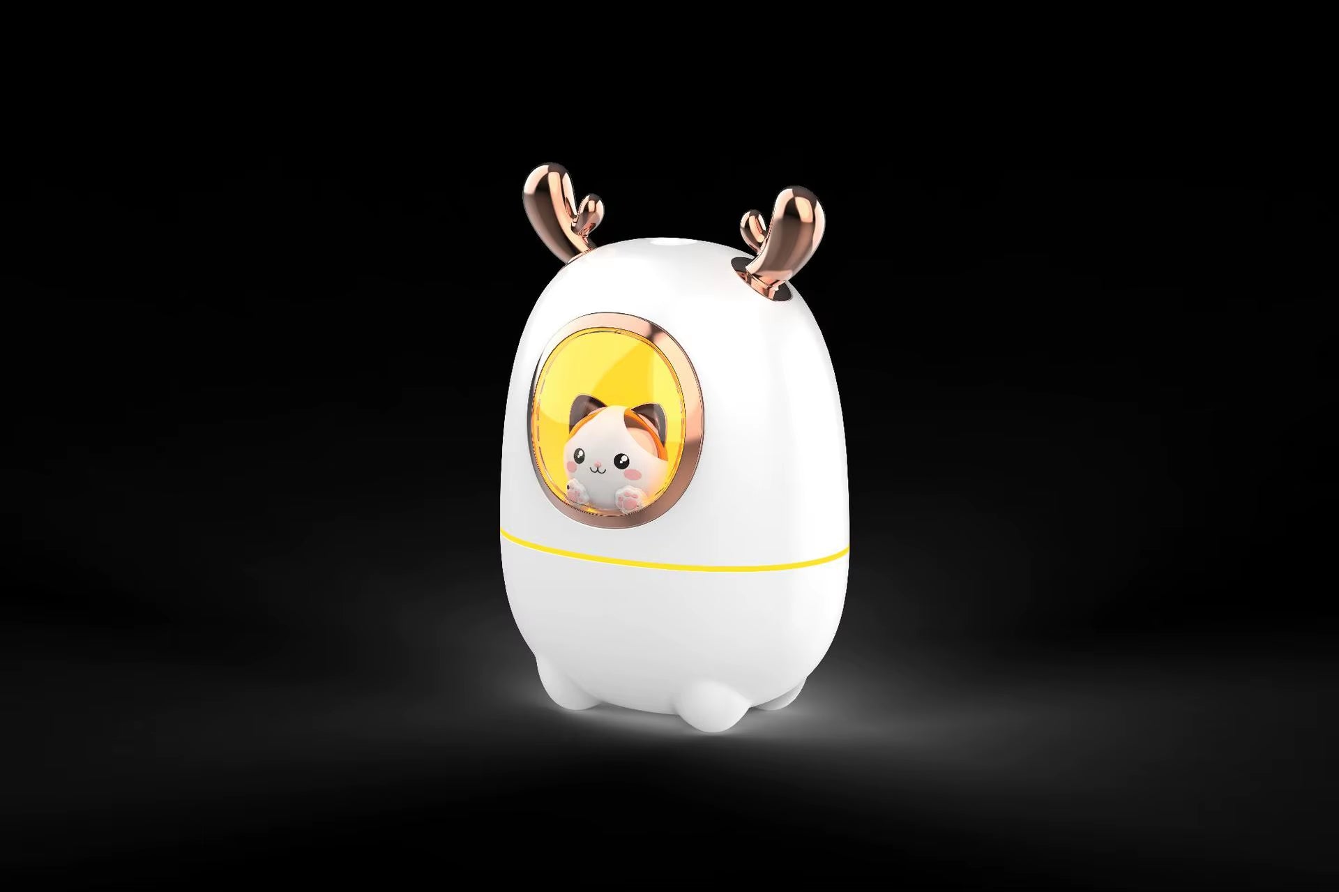 Cartoon Kitty Air Humidifier Diffuser Aroma Essential Oil Perfume with Night Light Room Plant Bedroom Cute Silent USB Power